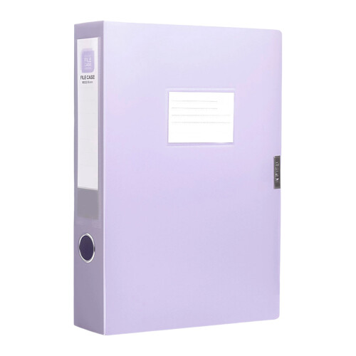 Office File Organiser with Clear Label Window Waterproof-Purple