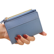 Stylish Short Wallet Practical PU Leather Coin Purse-Blue