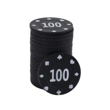 100Pcs/pack Plastic Poker Chip Gambling Chip Set-100