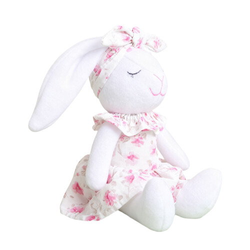Handmade Plush Hare Doll Easter Decoration For Kid Room-Pink