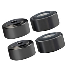 4 stuks aluminium isolatiespikes met rubberen basis-zwart groot