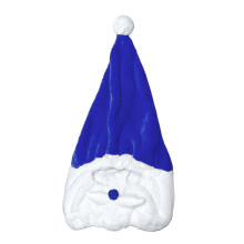 Housse de casque de vacances en peluche douce, le Père Noël-Bleu
