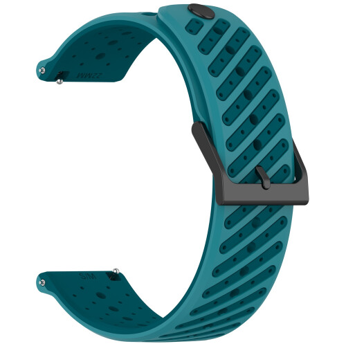 Sleek 22mm Silicone Replacement Band Adjustable-lake blue