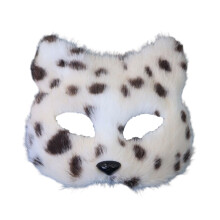 Fausse fourrure loup chats renards masque Halloween-Couleur café