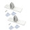 Fireplaces Screen Holder Brackets Feet Adjustable Metal-Silver 1