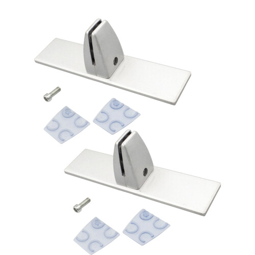 Fireplaces Screen Holder Brackets Feet Adjustable Metal-Silver