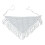 Breathable Knitted Pram Scarf Soft Polyester Triangled-White 1
