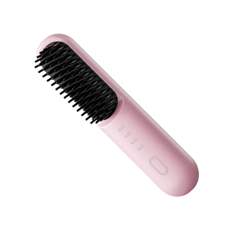Pink Wireless Hair Straightener 4 Temp Settings Rechargeable