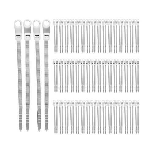 100X Reusable Binding Straps produced To Secure Lines-White 2