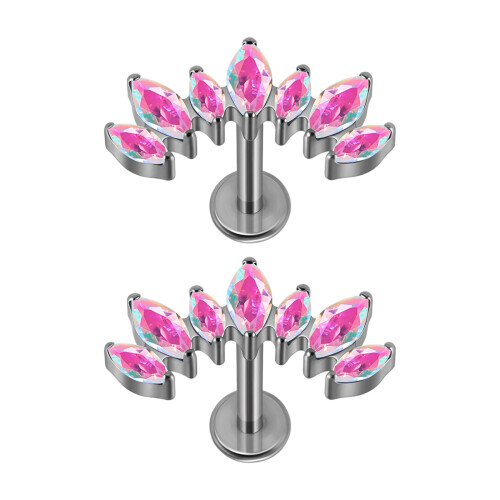 Modern Alloy T Bar Threaded Ear Studs For Sensitive Skin-6
