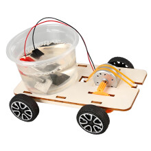 DIY Wooden Salt Water Engine Car Model Salt Water Powered