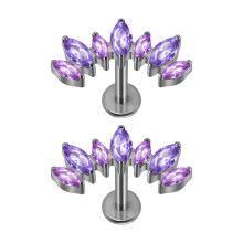 Elegante legering T Bar schroefdraad oor bot piercing sieraden-4