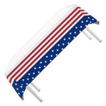 Dreifarbige patriotische Tischdecke, 274 cm, wasserdichtes-3