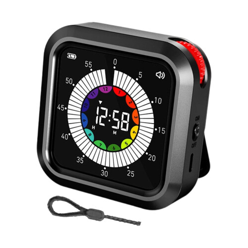 LCD Display Visual Digital Timer Magnetic For Kitchen-Black
