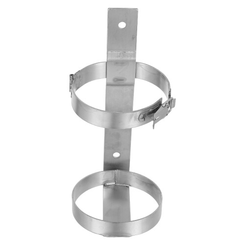 Support Extincteur Mural Inox Argenté Stable Usage Maison