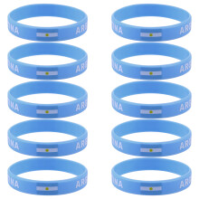 10Pcs Sky-Blue Silicone Sports Bracelets Football Match Fan Wristbands