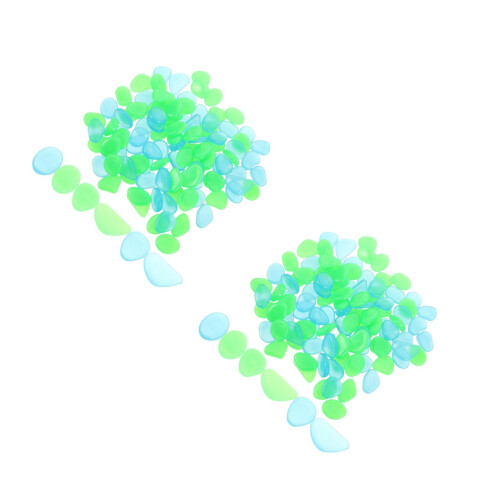 200Pcs Resin Glow Rocks Multi-Color Decorative Pebbles for Fish Tanks