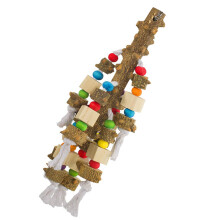 Multi Wooden Parrot Hanging Toy Bird Chew Bite Cage Pet Exercise