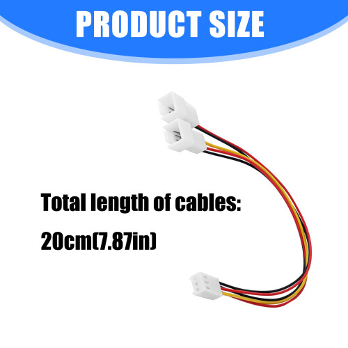 PVC 3Pin Fan Connectors Extension Cable for Long Use in Computer 2