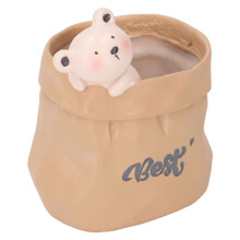 Porta bolígrafos y lápices Oso de resina Bolsa de compras 175.00g