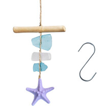 Windspiele aus Seeglas, handgefertigte Windspiele aus-Lila