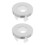 2Pcs Silver Sink Overflow Hole Plug Copper Plastic Round Bathroom Trim 1