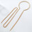 Collier élégant et minimaliste à franges longues avec-Or 6
