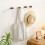 6Pcs Handcraft Wood Hook Smooth Surfaces Limited-Light Yellow 7