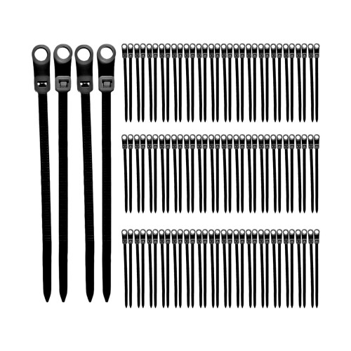 100 Count Fire Resistant Fastening Straps Excellent For-Black 2 1