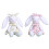 Handmade Plush Hare Doll Easter Decoration For Kid Room-Pink 3
