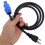 Câble Alimentation Scène Noir Caoutchouc Métal 16A 3 7