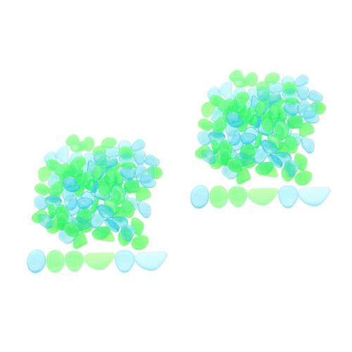 200Pcs Resin Glow Rocks Multi-Color Decorative Pebbles for Fish Tanks 1