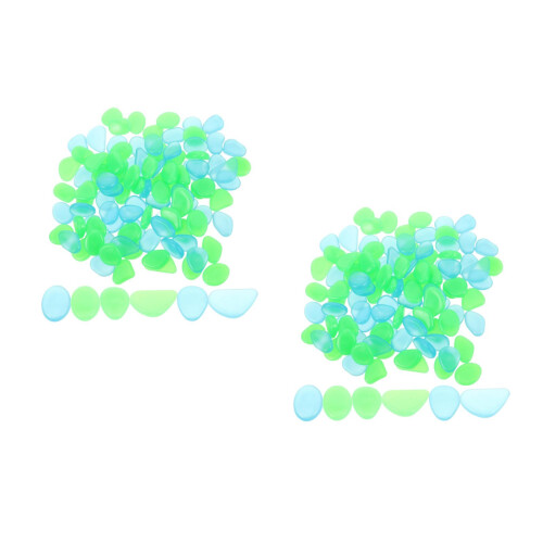 200Pcs Resin Glow Rocks Multi-Color Decorative Pebbles for Fish Tanks 2