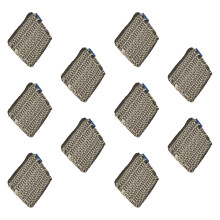 Stylish Cotton Fabric Coaster in Checkered Design-Gray 10