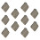 Stylish Cotton Fabric Coaster in Checkered Design-Gray 10 1