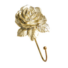 Wunderschöner herzförmiger Wandhaken mit Rosenmuster zur-Gold
