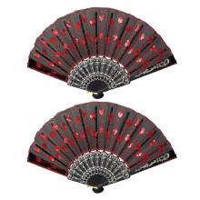 2 stuks artistieke opvouwbare ventilator met ingewikkeld