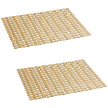Nonslip PVC Kitchen Sink Mats With Sturdy And-Through bronze