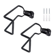 Paquet de 2 supports de tuyau en fer épais avec des-3 trous
