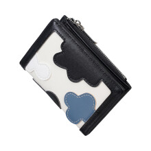 Fashionable Ladies Wallet Card Holders Compact Design PU-Black