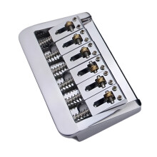 Pont de guitare électrique à 6 cordes, espacement des-Argent