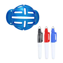 Golfball-Marker mit 3 Stiften,-Blau