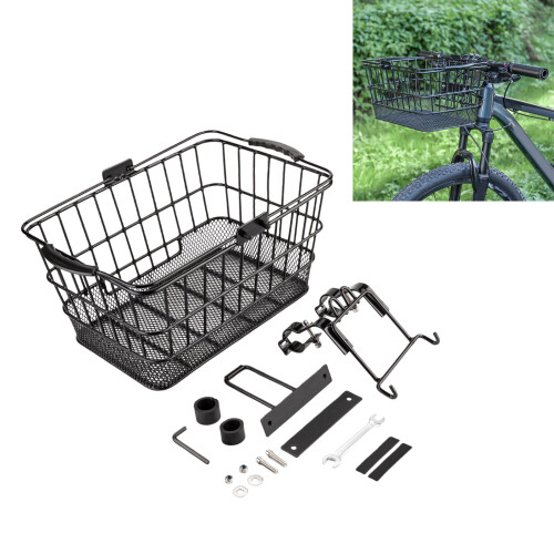 Bicycles Metal Basket Bike Front Storage-Heightened version 2