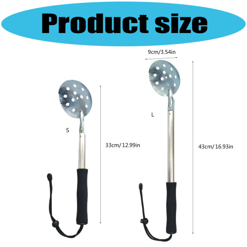 Retractable Winter Fishing Scooper with Long Handle Ice-large 2