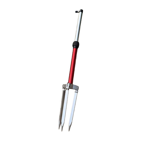 3 Spikes Support Adjustable Ground Insert Fishing Stand-Red