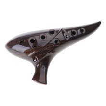 Céramique 12 trous Ocarina large gamme de mélodies pour-Brun