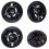 Couvre-roues de chariot de Golf à 5 rayons, capuchons de-Noir 1