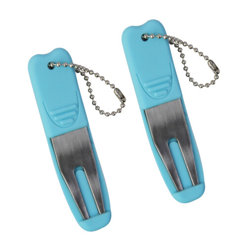 Golf Pitch Mark Golf Green Divot Tool Metal-light blue