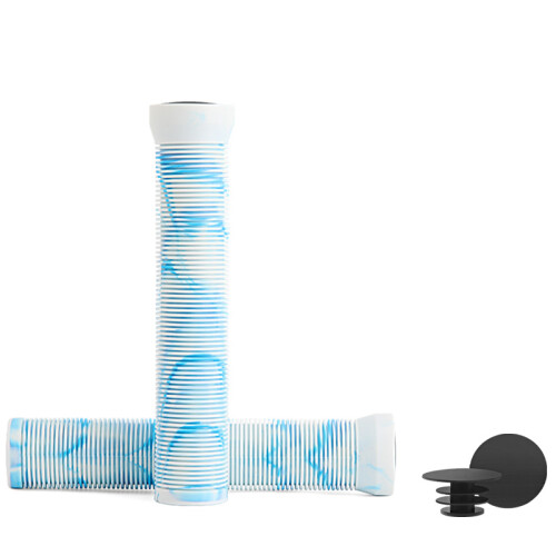 Shock Absorption Handle Cover Bikes Handlebar Grips-white blue