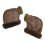 Warm Thick Plush Lined Handlebars Gloves Children-Coffee color 1
